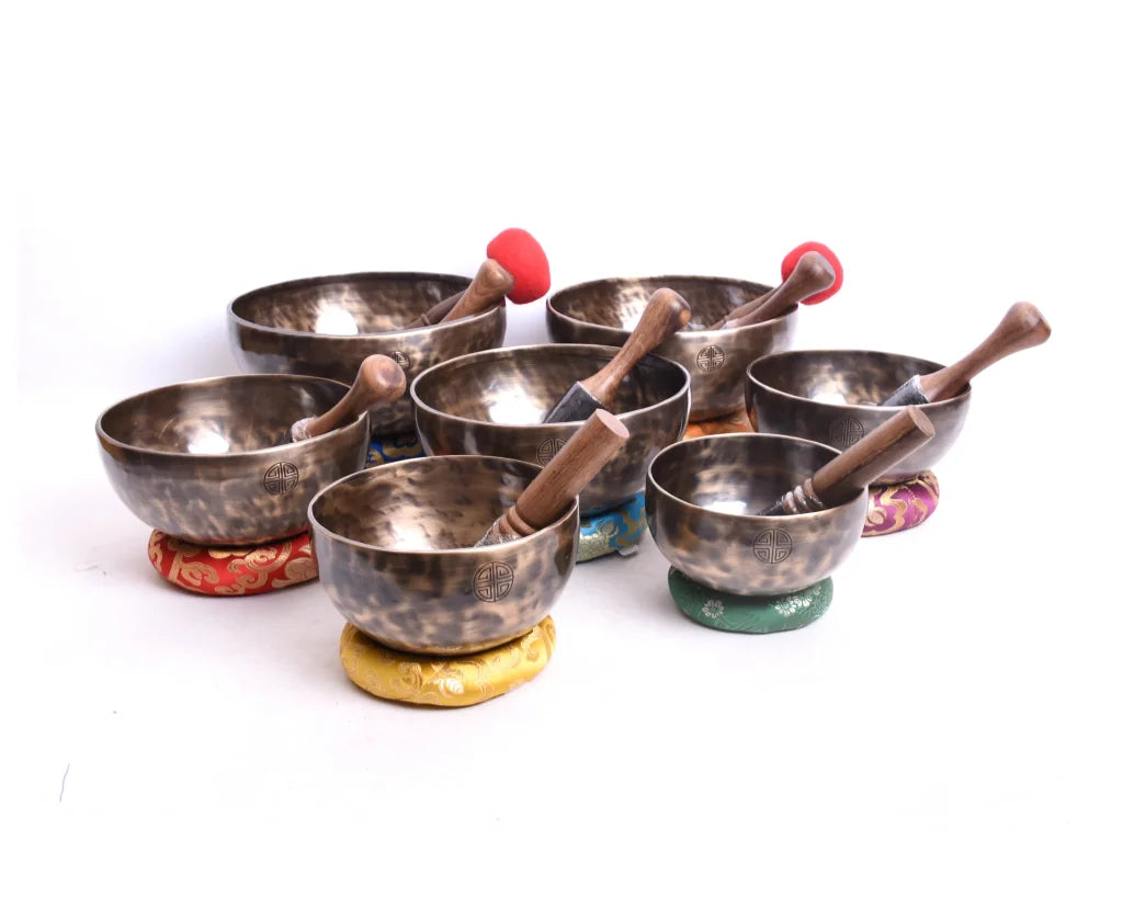 4 inch to 9 Inches Professionally Tuned Sound Healing Bowls – Tibetan Meditation Full Moon Singing Chakra Bowls from Nepal